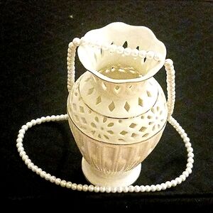 NWT WHITE PEARL STRAND NECKLACE 16" LONG SLIDE ON WITH NO CLOSURE